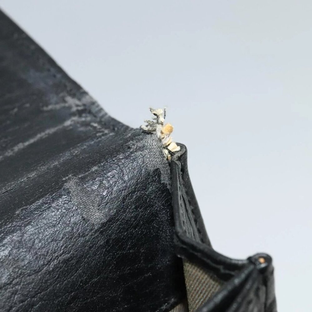 Burberrys Business Bag Leather Black Gold Auth bs26949 - Picture 10 of 16